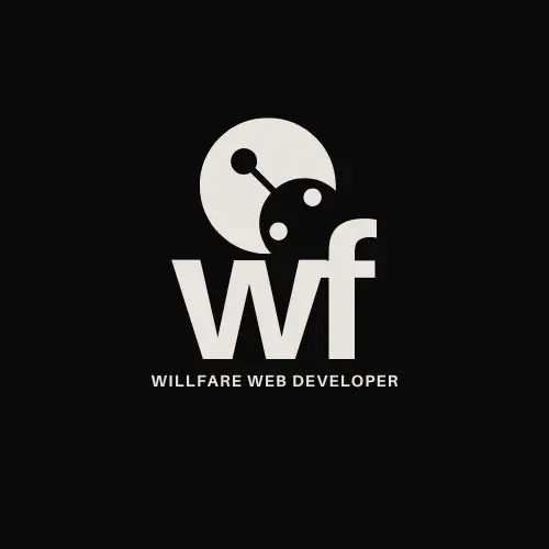 black white simple minimal flat ai robot technology logo